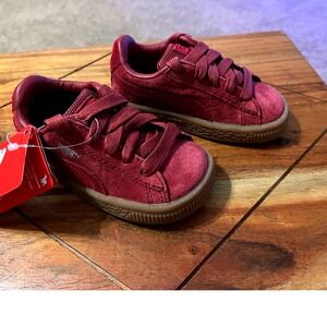 Puma Kids Baby Basket Classic Weatherproof Inf Sneaker Red Toddler Size 5C NWT